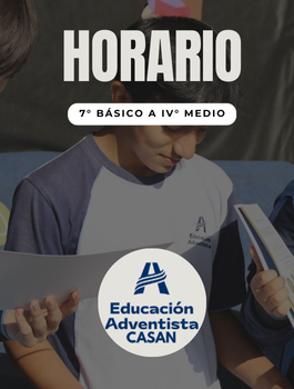 Horario 7° Básico a IV° Medio