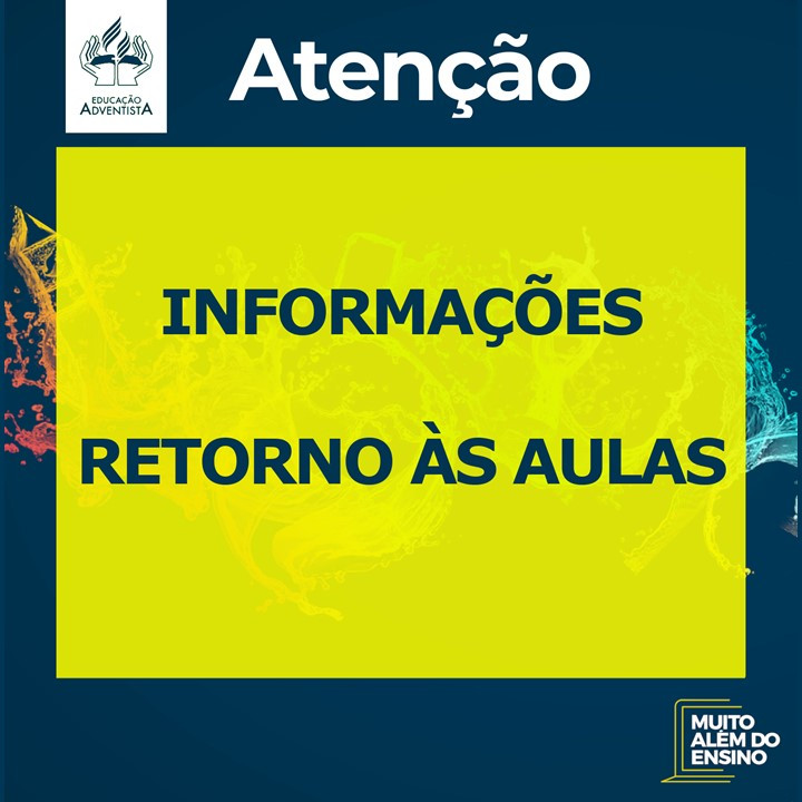 Informações retorno às aulas.