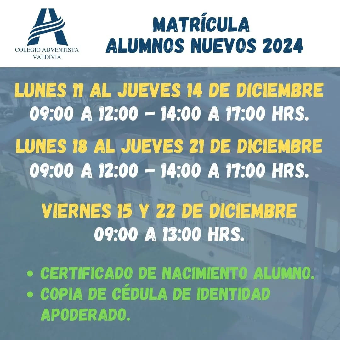 Fechas de Matrícula