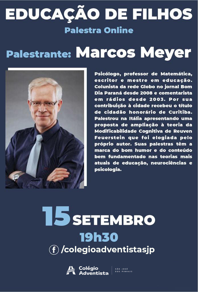 PALESTRA ONLINE, Dr. Marcos Meyer.