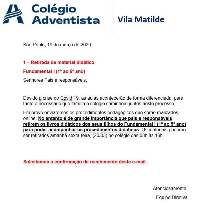 Retirada de Material Didático do 1º ao 5º ano