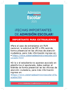 ADMISIÓN ESCOLAR 2025