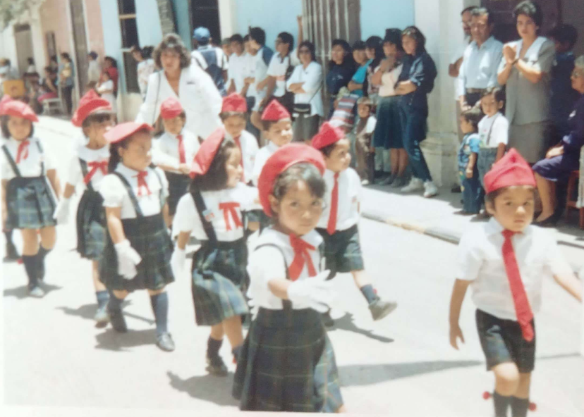 Participación del desfile escolar
