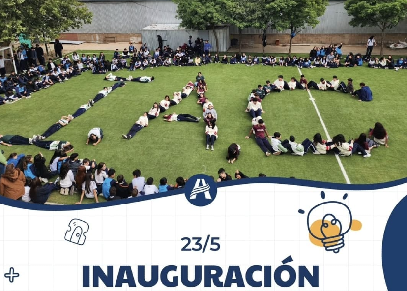 Inauguración de patio externo - césped sintético